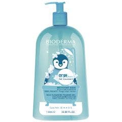 Gel Douche Moussant 1L Abcderm Bébé et Enfant Bonne Tolérance Bioderma