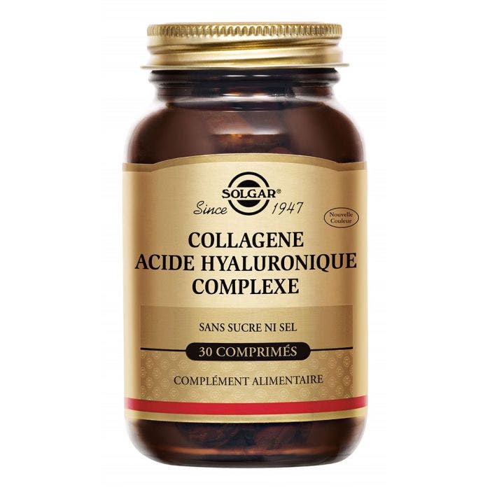 Collagene Acide Hyaluronique 30 Comprimes Solgar