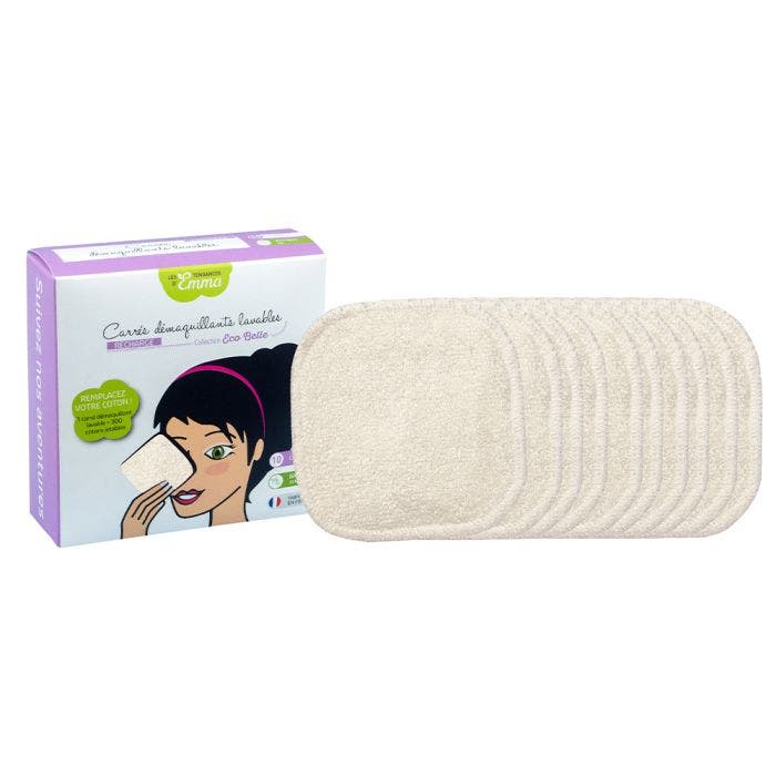 Carres Demaquillants Lavables Bambou Ecru X10 Eco Belle Les Tendances D'Emma