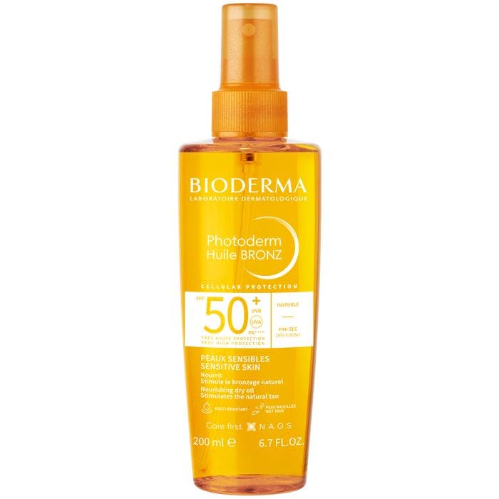 Huile Bronz SPF50+ 200ml Photoderm Peaux sensibles Bioderma
