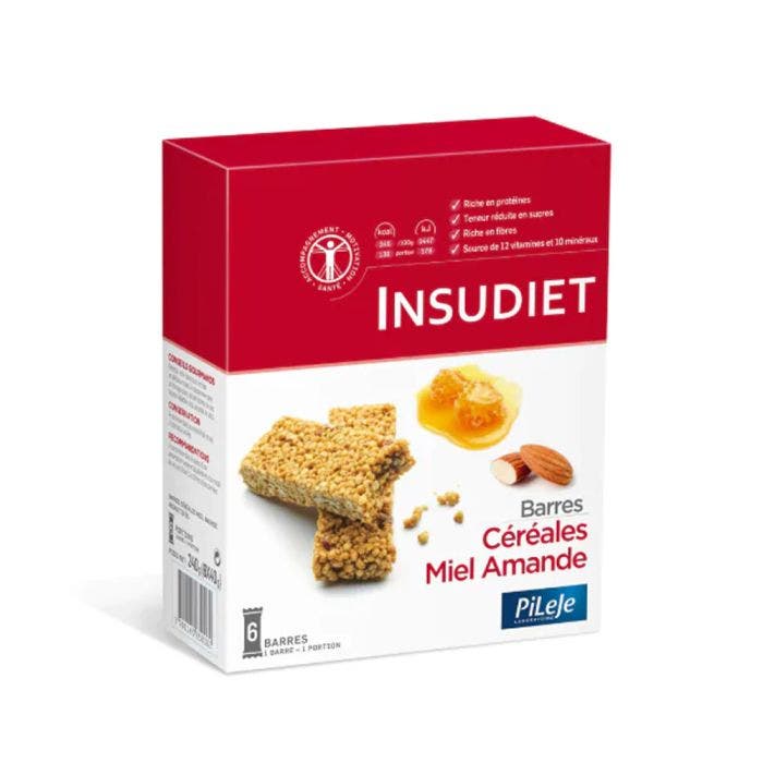 Insudiet Barre Céréales Miel Amande x6 Insudiet