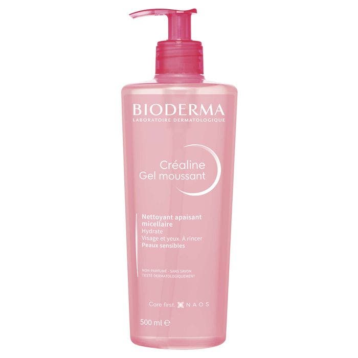 Gel moussant Nettoyant apaisant micellaire 500ml Crealine Peaux sensibles Bioderma