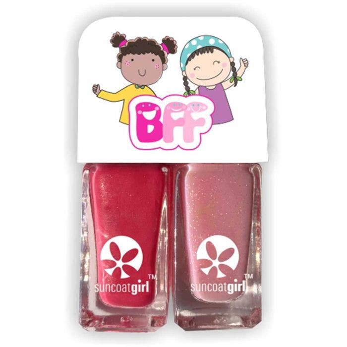 Duo de Vernis Sweeties 2 x5 ml Rose Vif + Rose Pâle Pailleté Suncoat Girl