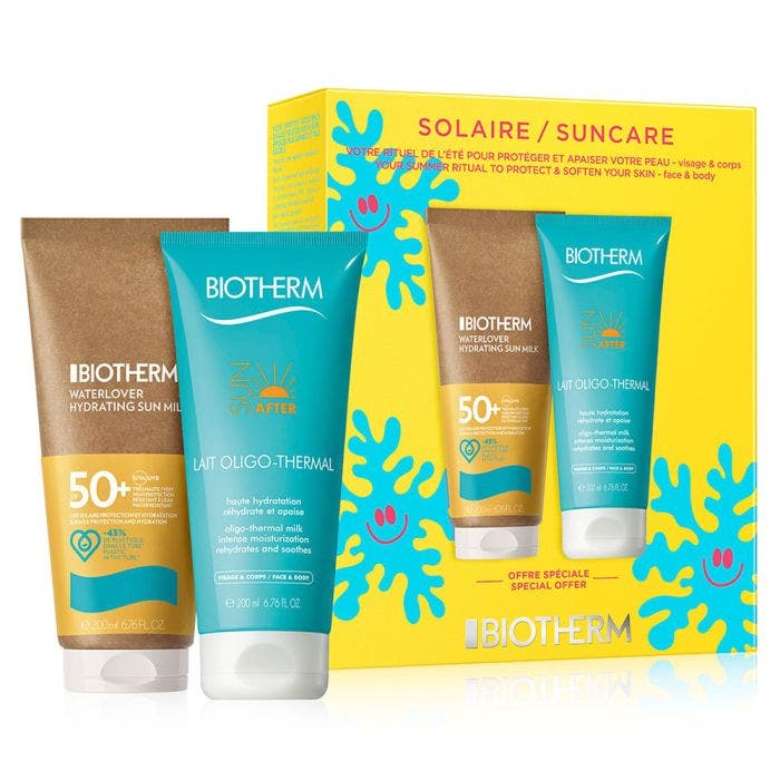 Coffret Waterlover Lait Solaire Hydratant SPF50+ Solaire Biotherm