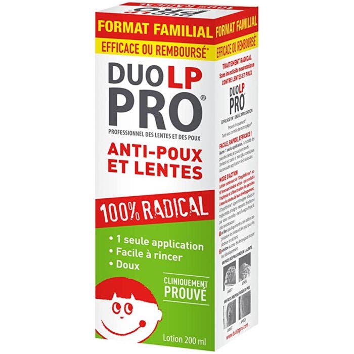 Lotion anti-poux et lentes 200 ml Duo Lp Pro