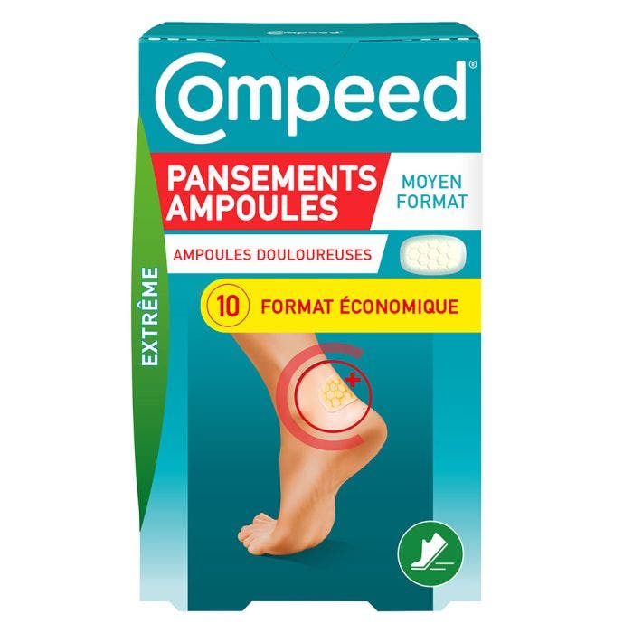Pansements Ampoules Moyen Format x10 Extrême Compeed