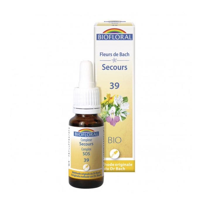 N°39 Remede De Secours Bio Demeter Fleurs De Bach 25ml Biofloral