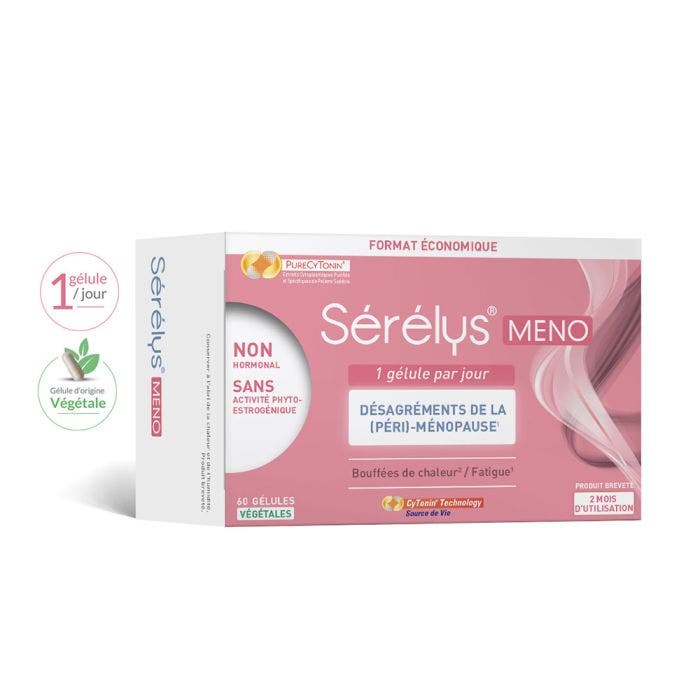Meno 60 gélules Désagréments de la Menopause Serelys Pharma