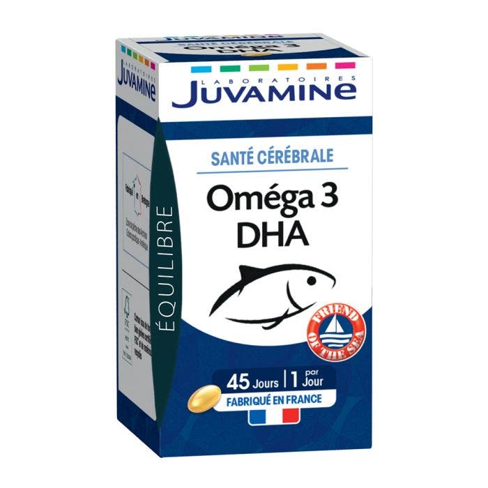 Omega 3 DHA Santé cérébrale 45 capsules Juvamine Easypara