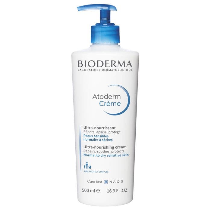 Crème Hydratante Ultra-nourrissante 500ml Atoderm Visage et Corps Peaux Sensibles Bioderma