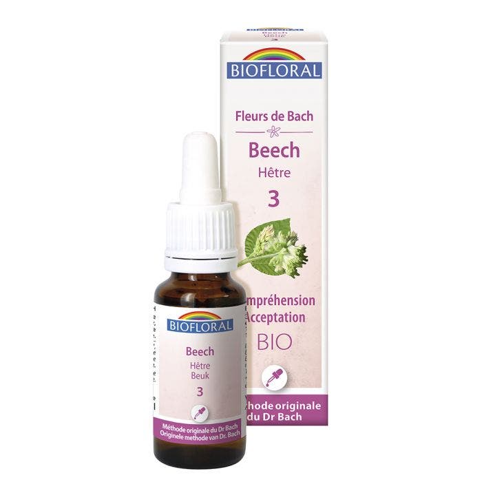 N°3 Hetre Bio Demeter Fleurs De Bach Compréhension Acceptation 25ml Biofloral