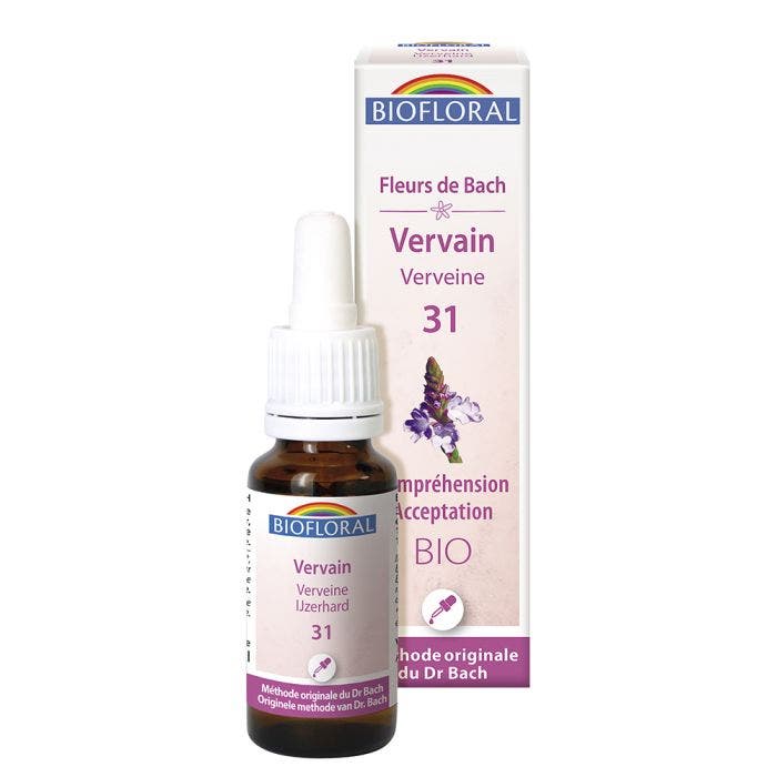 N°31 Verveine Bio Demeter Fleurs De Bach Altruisme Tolerance 25ml Biofloral