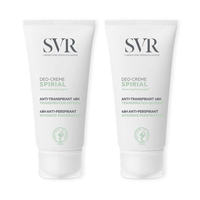Creme Deodorant Anti-transpirant Intense 48h 2x50ml Spirial Svr