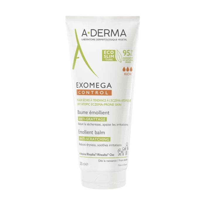 Baume Emollient Anti-grattage 200ml Exomega Control Peaux sèches à tendance à l'eczéma atopique A-Derma