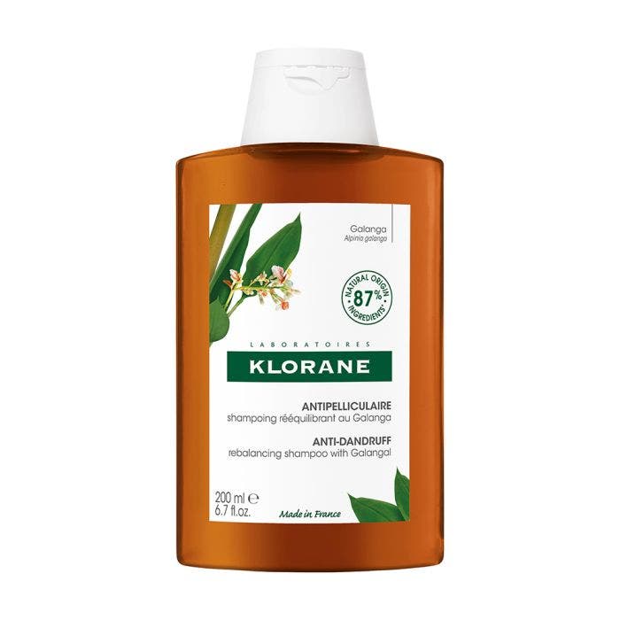 Shampoing Rééquilibrant Antipelliculaire au Galanga 200ml Pellicules libres Klorane