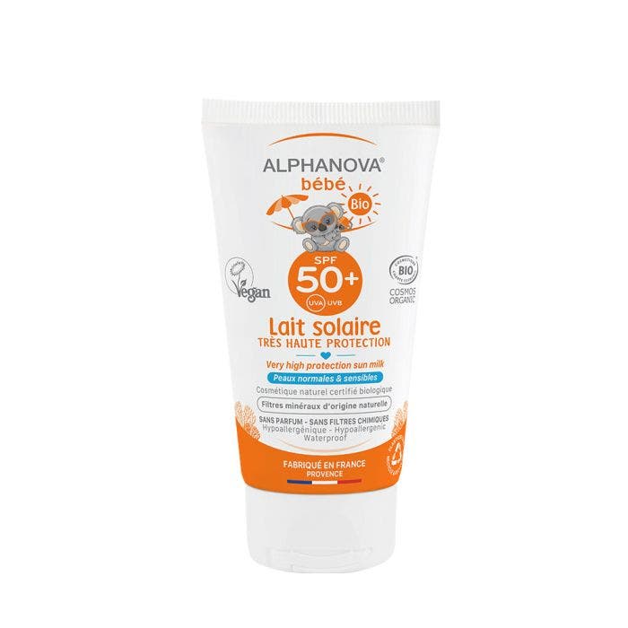 Bebe Lait Solaire Tres Haute Protection Spf50+ Bio 50ml Alphanova