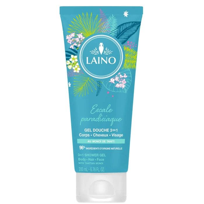 Escale Paradisiaque Gel Douche 3 En 1 Hydratant Corps Visage Cheveux 200ml Au Monio De Tahiti Laino
