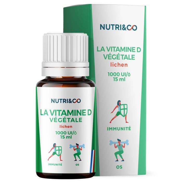 La Vitamine D Végétale 1000UI/Goutte 15ml Système Immunitaire NUTRI&CO