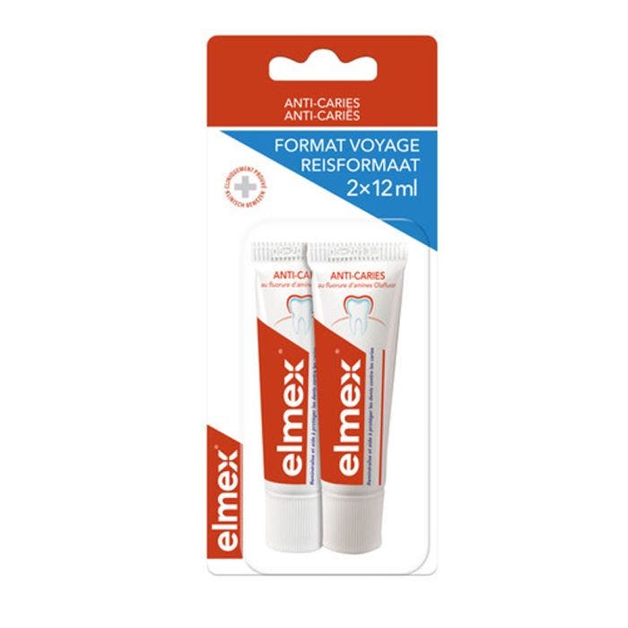 Dentifrice De Voyage 2x12ml Elmex