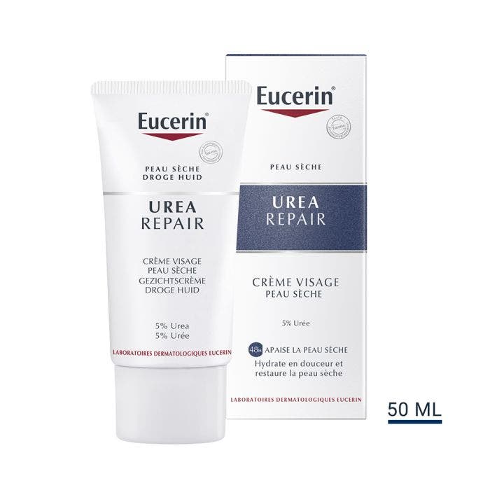Creme Visage 5% Uree Peaux Seches 50ml UreaRepair Plus Eucerin