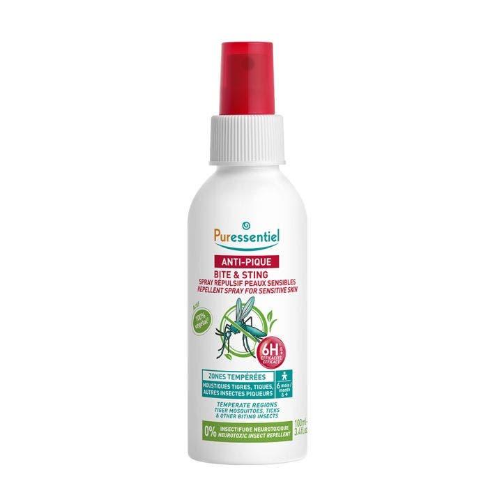 Spray Repulsif Famille Zones Temperees 100ml Anti-Pique Puressentiel