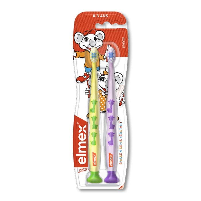 Brosse a dents Enfant x2 0 a 3 ans Elmex
