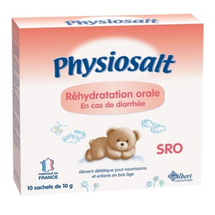 Physiosalt Solution de Réhydratation Orale 10 Sachets de 10g De 0 à 36 Mois Gilbert