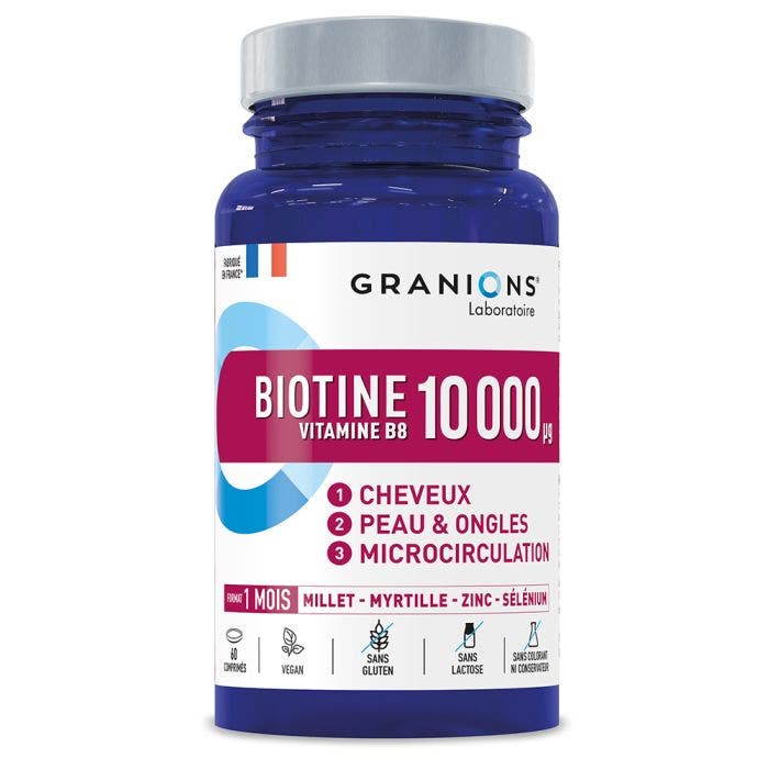 Biotine 10 000 μg 60 Comprimés Granions