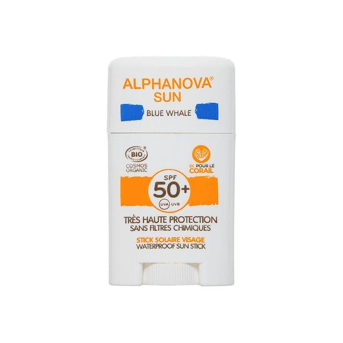 Stick Solaire Blue Whale Spf50+ Bio Sun Visage 12g Alphanova