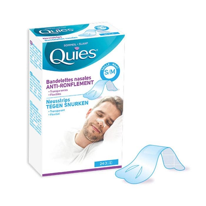 Bandelettes Nasales Anti-Ronflement Taille S/M x24 Quies