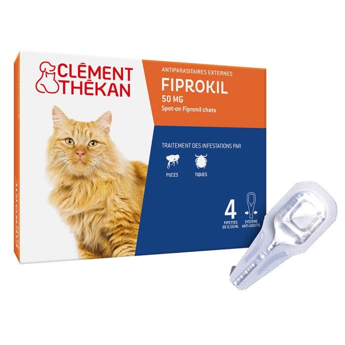 Fiprokil Anti Puces Anti Tiques Chats 1kg Et 4 Pipettes 50mg Clement Thekan Easypara Fiprokil Anti Puces Anti Tiques Chats 1kg Et 4 Pipettes 50mg Clement Thekan Easypara