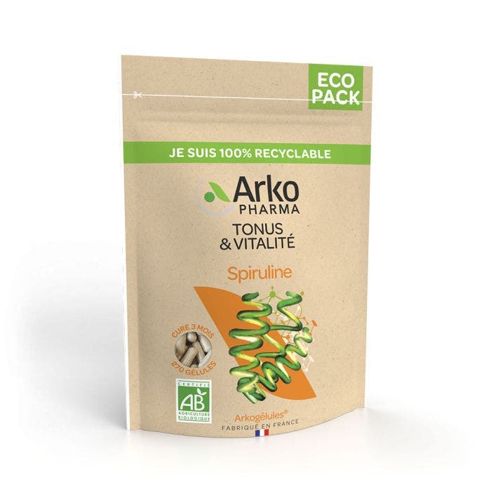 Spiruline Bio Tonus & Vitalité 270 gélules Arkogélules Arkopharma