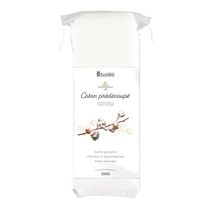 Coton prédécoupé Hydrophile 100g Soineo