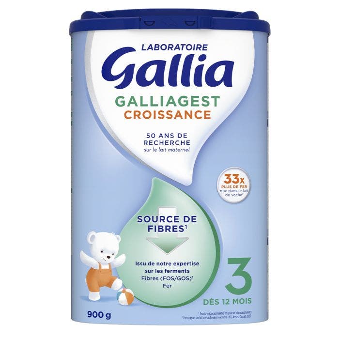 Lait En Poudre 900 g Galliagest Premium 3 Croissance 12 Mois à 3 Ans Gallia