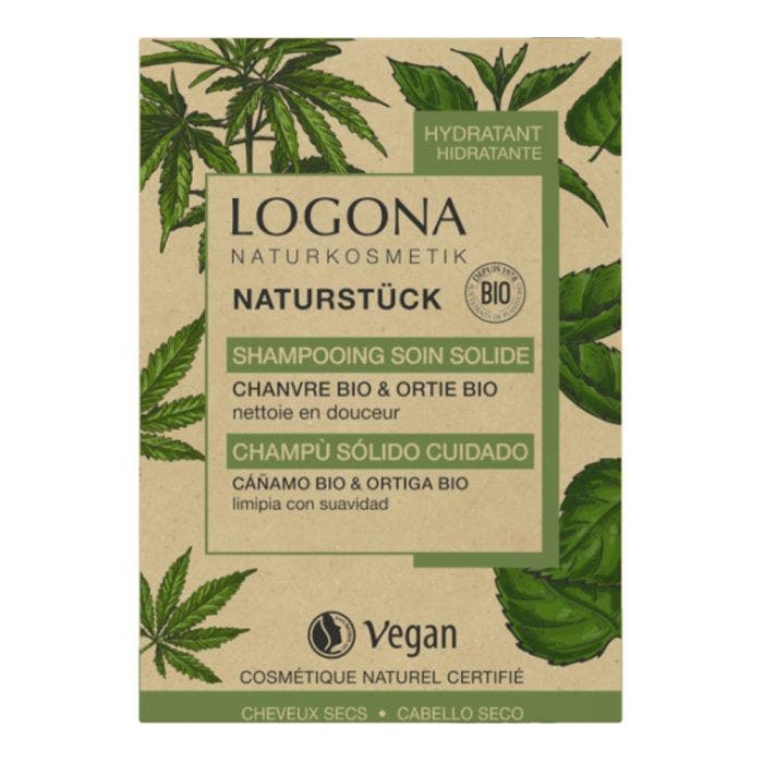 Shampooing Soin Solide 60g Chanvre et Ortie Bio Cheveux Secs Logona