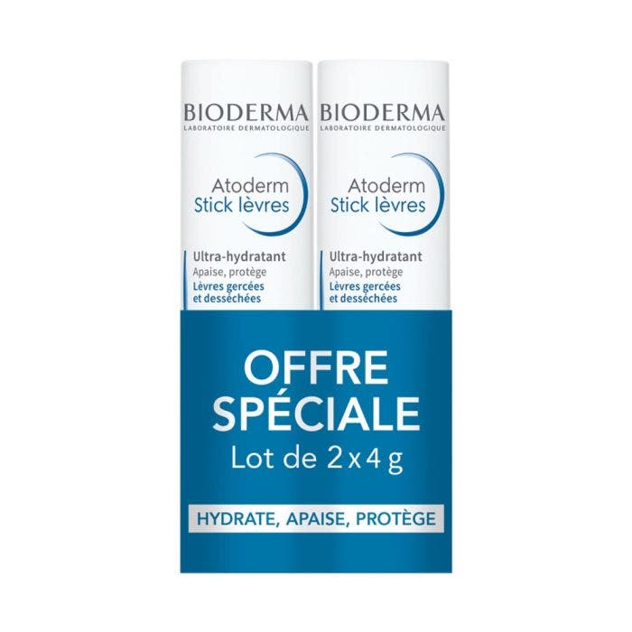 Sticks Lèvres Ultra-Hydratant 2x4g Atoderm Bioderma