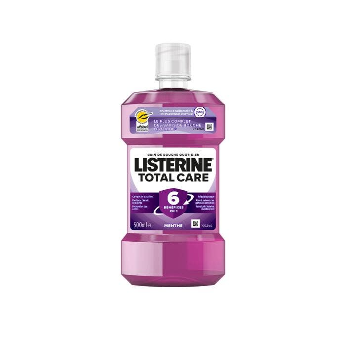 Total Care Bain De Bouche Quotidien 500ml Goût Menthe Listerine
