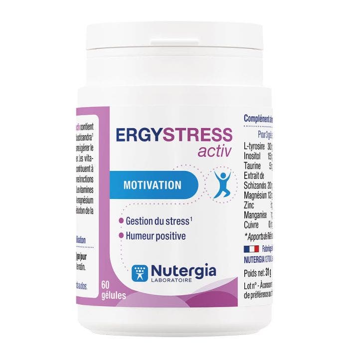 Ergystress Activ 60 Gélules Motivation Nutergia