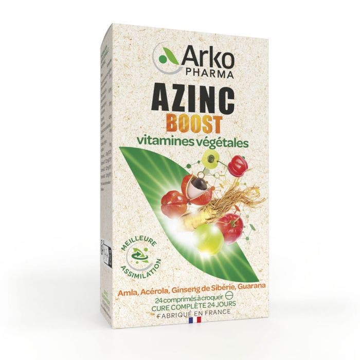 Vitamines Végétales 24 comprimés Azinc Boost Arkopharma