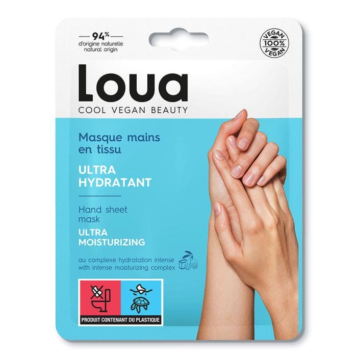 Masque en tissu Mains Hydratant x1 peaux sèches Loua