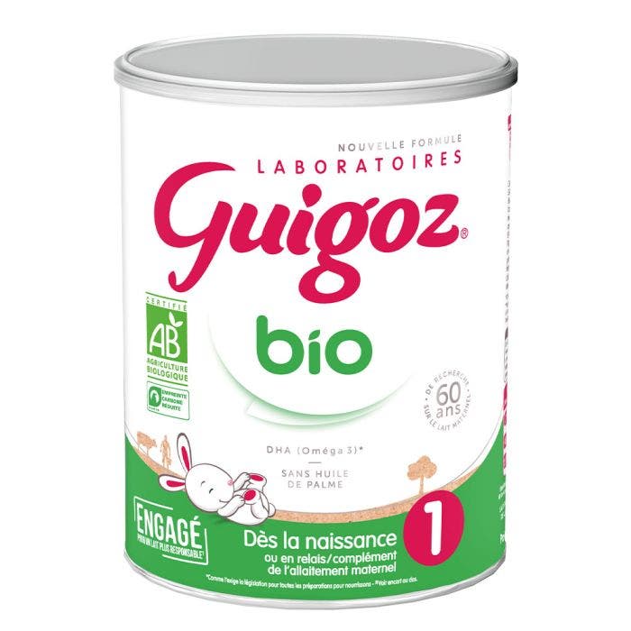 Lait En Poudre Bio 1 800g Dès La Naissance Jusqu'à 6 Mois Guigoz