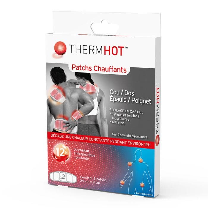 Patchs Chauffants Cou Dos Epaules Et Poignets x2 Thermhot Bausch&Lomb