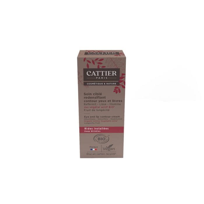 Soin Ciblé Redensifiant Anti-Age 15ml Contour Yeux Et Lèvres Bio Cattier