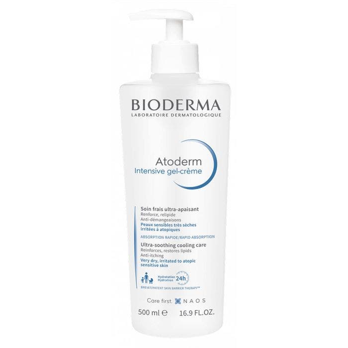 Gel-crème soin frais ultra-apaisant 200ml Atoderm Intensive Peaux Sensibles Visage et Corps Bioderma