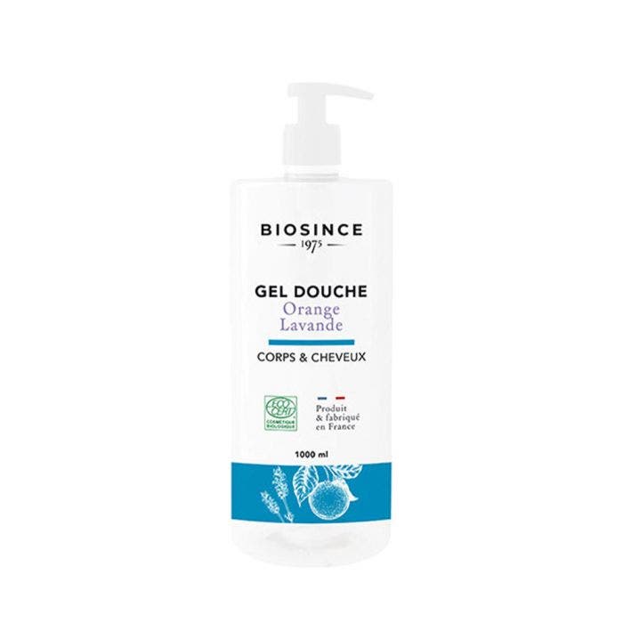 Gel Douche Orange/Lavande 1L Corps et Cheveux Tous Types Bio Since 1975