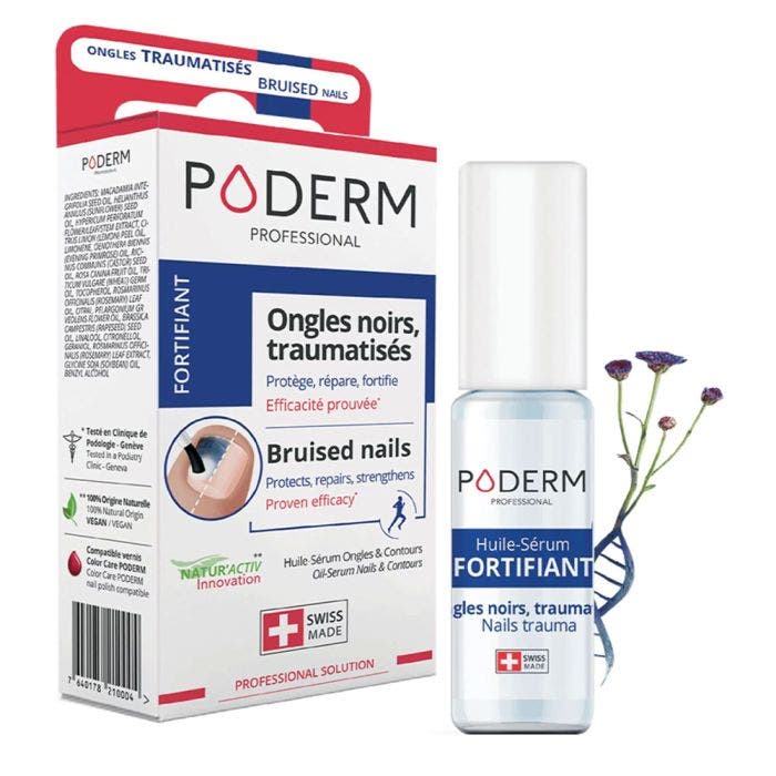 Huile Sérum Fortifiant 8 ml Ongles Noirs, Traumatisés Poderm