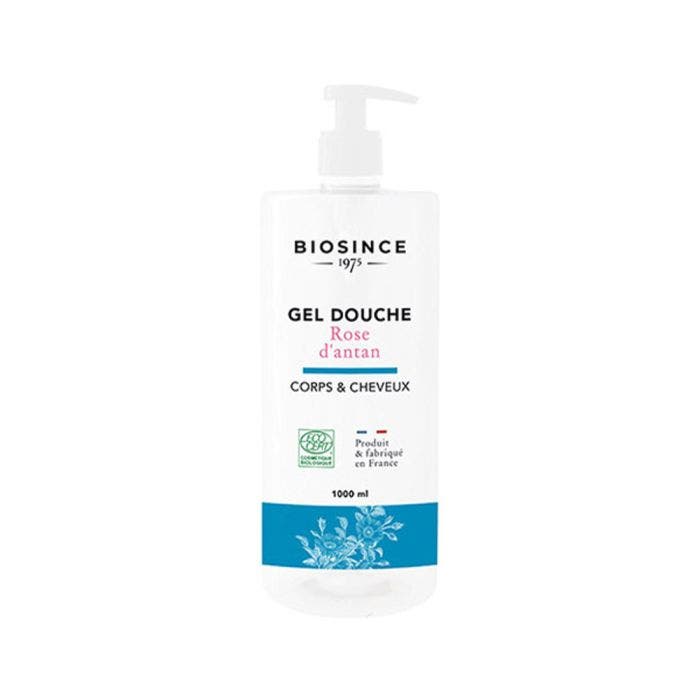 Gel Douche Rose d'Antan Corps et Cheveux Tous Types Bio Since 1975
