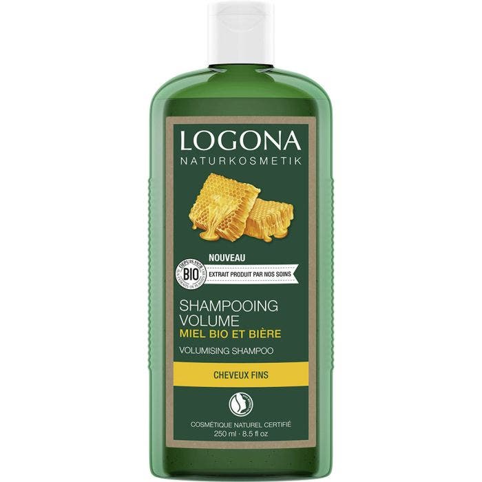 Shampooing volume bière et miel bio 250ml Logona