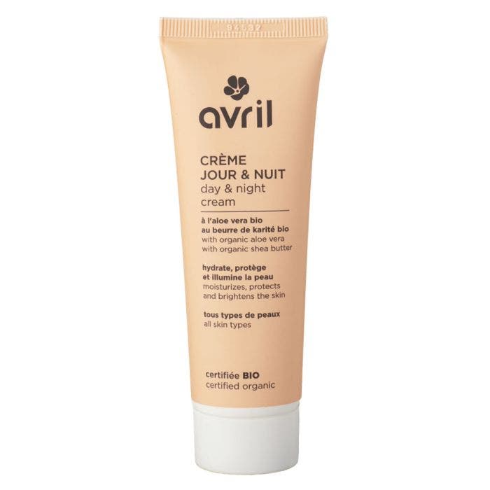 Creme de jour et nuit à l'aloe vera et beurre de karite bio 50ml Avril