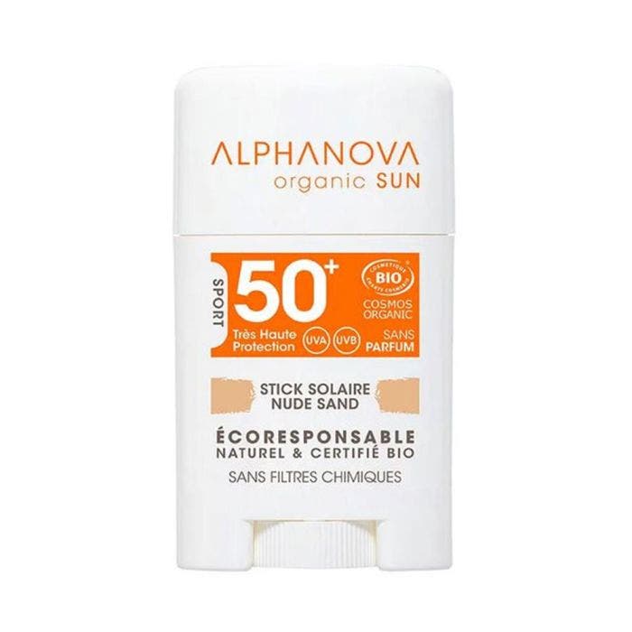 Stick Solaire Visage Spf50+ Bio 12g Sun Beige Naturel Alphanova